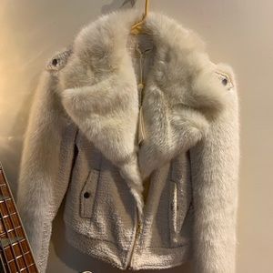 For love & lemons Andi fur Moto jacket